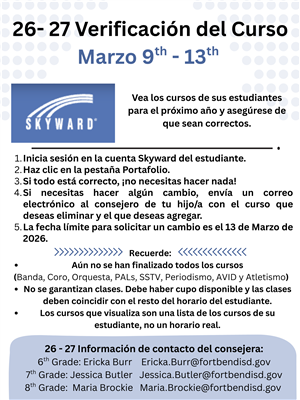 Spring Course Verification Spanish